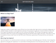 Tablet Screenshot of gapyearexplorer.com